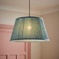 ValueLights Alba Pleated Tapered Leaf Easy Fit Ceiling Pendant Light Lamp Shade in Blue | Size: Large