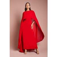 Coast Women's Cape Sleeve Maxi Dress in Red | Size: 12