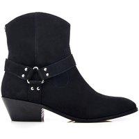 Moda In Pelle Women's 'Alexiia' Nubuck Ankle Boots in Black | Size: 4
