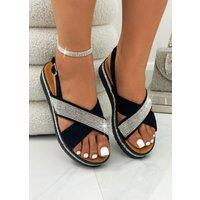 Crystal Kiss Wedge Deluxe Sandals