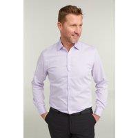 Double TWO Men's Lilac Non-Iron Pure Cotton Twill Shirt - Double Cuff in Purple | Size: 19.5 in