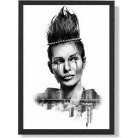 ARTZE Abstract & City Fashion Black & White Photo Framed Print SIZE: A2 with Black Frame