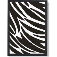 ARTZE Cute Cartoon Style Zebra Print Framed Print SIZE: A3 with Black Frame | Size: A2
