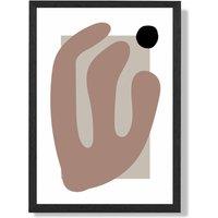 ARTZE Matisse Floral Cutout Brown & Beige Framed Print SIZE: A4 with Black Frame | Size: A2