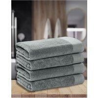 Ezysleep Luxe Collection 4 Piece Egyptian Bathsheet Set in Silver | Size: Bath Sheet