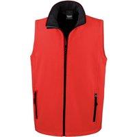 Result Men's Printable Softshell Body Warmer in Red | Size: XL