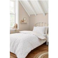 Bianca 'Mini Star & Stripes' Reversible Cotton Duvet Cover Set in Natural | Size: Double