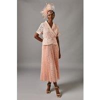 Coast Women's Lace 2 in 1 Jacket Dress in Blush | Size: 8