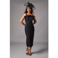 Coast Women's Petite Bow Detail Strappy Pencil Dress in Black | Size: 8