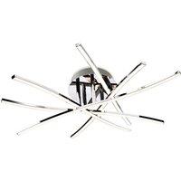 Netlighting Caprice Integrated LED 5 Light Flush Light Chrome in Grey
