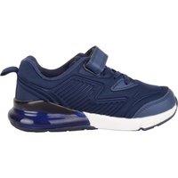 ABSOLUTE FOOTWEAR Boy's Childrens Infants Touch & Close Trainers with Elasticated Laces in Navy | Size: Infant 13