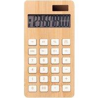 MidOcean Calcubim Bamboo 12 Digits Calculator (Batteries Included) in Cream