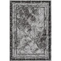 Desire Rugs Obsidian Modern Low Pile Area Rug - Frame Abstract Design in Grey | Size: 120 cm x 170 cm