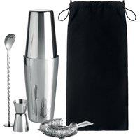 MidOcean Boston Cocktail 750ml Bar Set in Silver