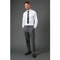 Burton Men's Charcoal Tweed Look Slim Fit Suit Trousers | Size: 30R