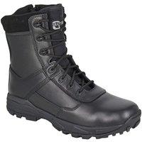 Grafters Men's Tiger Leather Combat Boots in Black | Size: 13