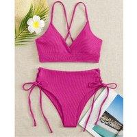 Lemon Daisy Accessories Women's The Fushi Bikini Set in Pink | Size: Small