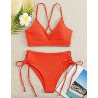 Lemon Daisy Accessories Women's The Fushi Bikini Set in Orange | Size: Small