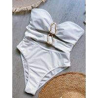 Lemon Daisy Accessories Women's The Mirihi Swimsuit in White | Size: Small