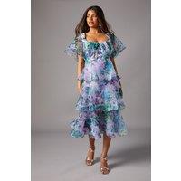 Coast Women's Petite Organza Tiered Dress | Size: 10