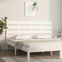 Berkfield Home Headboard White 135x3x80 cm Solid Wood Pine | Size: 135 x 3 x 80 cm