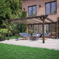 Rutland County Garden Furniture Ltd Wall Mounted Double Premium Pergola, Wood, L180 x W180 x H270cm, Brown