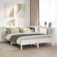 Berkfield Home Bookcase Bed without Mattress White 135x190 cm Solid Wood Pine