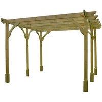 Rutland County Garden Furniture Ltd Premium Pergola 6 Posts - Wood - L240 x W660 x H270 cm - Light Green