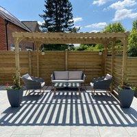 Rutland County Garden Furniture Ltd Shade Pergola - Wood - L240 x W240 x H270 cm - Light Green