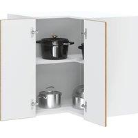 Berkfield Home Kitchen Wall Corner Cabinet Lucca Old Wood Engineered Wood in Brown