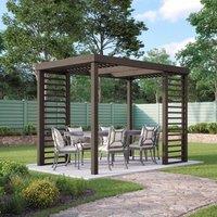 Rutland County Garden Furniture Ltd Panel Pergola - Wood - L300 x W480 cm - Rustic Brown