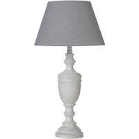 Hill Interiors Lentia Urn Linen Table Lamp (UK Plug) in Grey