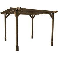 Rutland County Garden Furniture Ltd Double Premium Pergola - Wood - L240 x W240 x H270 cm - Rustic Brown