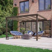 Rutland County Garden Furniture Ltd Wall Mounted Box Pergola - Wood - L360 x W420 x H270 cm - Light Green in Brown