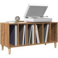 Berkfield Home Record Cabinet Artisan Oak 100x38x48 cm Engineered Wood in Brown | Size: 100 x 38 x 48 cm