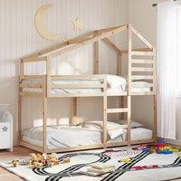 Berkfield Home Bunk Bed without Mattress 80x200 cm Solid Wood Pine in Brown