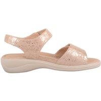 ABSOLUTE FOOTWEAR Women's Womens Floral Print Summer Holiday Touch & Close Sandals in Beige | Size: 5