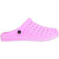 ABSOLUTE FOOTWEAR Women's Womens Slip On Garden Summer Pool Clogs Shoes, Adjustable Back Strap in Pink | Size: 4