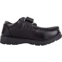 ABSOLUTE FOOTWEAR Men's Childrens Juniors Smart Formal Touch & Close School Suit Shoes in Black | Size: 3