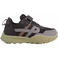ABSOLUTE FOOTWEAR Men's Childrens Two Tone Lace Up Outdoor Sports Trainers Sneakers in Black | Size: 2