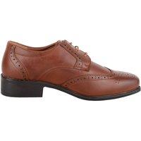 ABSOLUTE FOOTWEAR Men's Childrens Juniors Faux Leather Lace Up Smart Formal Shoes in Tan | Size: 5