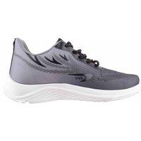 ABSOLUTE FOOTWEAR Men's Mens Lightweight Lace Up Two Tone Leisure Trainers Sneakers in Dark Grey | Size: 9