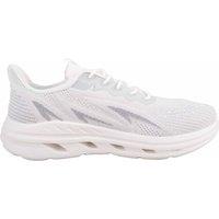 ABSOLUTE FOOTWEAR Men's Lightweight Lace Up Sports Trainer Sneaker with Chunky Sole in White | Size: 10