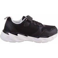 ABSOLUTE FOOTWEAR Men's Childrens Two Tone Outdoor Sports Trainers with Flashing Sole in Black | Size: 1