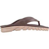ABSOLUTE FOOTWEAR Men's Lightweight Durable Slip On Summer Sandals Flip Flop Sliders in Brown | Size: 10