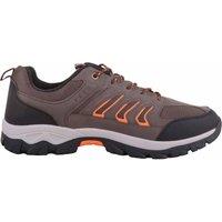 ABSOLUTE FOOTWEAR Men's Lace Up Wide Fitting Hiking Walking Trainer in Brown | Size: 10