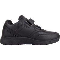 ABSOLUTE FOOTWEAR Men's Mens Faux Leather Double Touch & Close Sports Trainers in Black | Size: 9