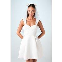 Coast Women's Sweetheart Fit & Flare Mini Wedding Dress in Ivory | Size: 14