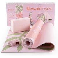 Myga Printed Yoga Set - Gumamela Blossom in Dusty Pink