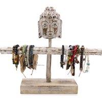 KDMD Women's Single Branch & Buddha Stand - Whitewash in White